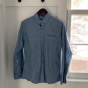 Men’s Blue Button Down Dress Shirt